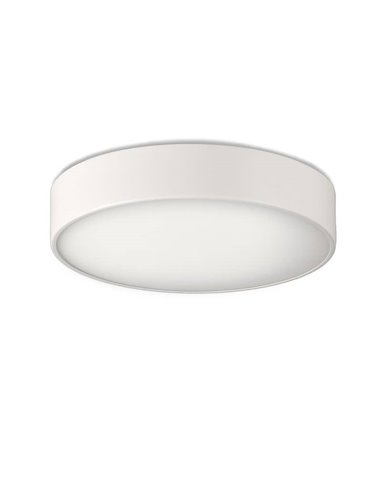 Plafonnier LED pour salle de bain DINS Ø16cm blanc/noir/nickel 10W 1100Lm, IP44 2700K-3000K avec interrupteur coulissant