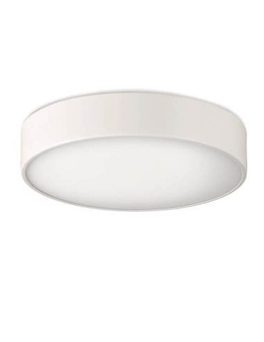 Plafonnier LED pour salle de bain DINS Ø32cm 18W, 2520Lm IP44 avec LED intégrée, blanc/noir/nickel 2700K-3000K avec interrupteur