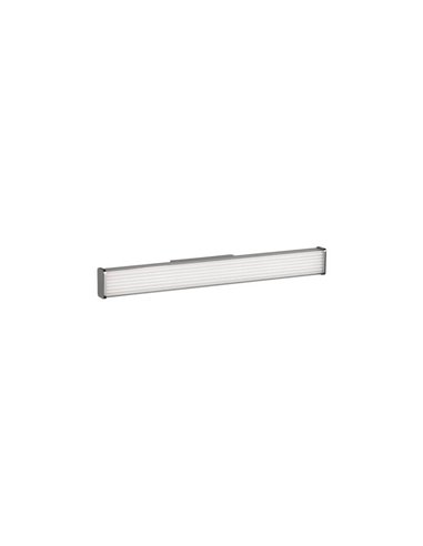 Luminaire de salle de bain LED DUNE 60cm de long Opale/Chrome, 19W 1780lm, IP44, 3000K-4000K avec interrupteur coulissant