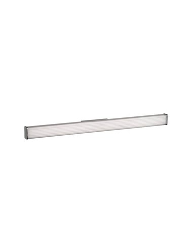 Applique Salle de Bain LED DUNE 90cm de long Opale/Chrome, 22W 2050lm, IP44, 3000K-4000K avec interrupteur coulissant