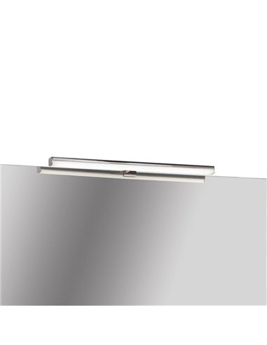 Applique salle de bain DUSTIN 50cm de long Chrome, LED intégrée 10W 3000K 770lm, IP44, 3 fixations