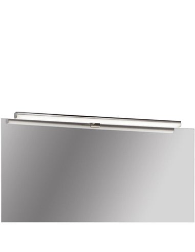 Applique salle de bain DUSTIN 80cm de long Chrome, LED intégrée 15W 3000K 1200lm, IP44, 3 fixations