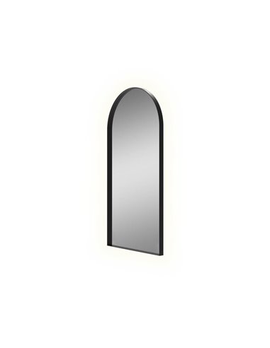 Miroir avec lumière LED 58W 3000K 3940lm GIORGIA, avec cadre en forme d'arc 120cmx60cm Noir