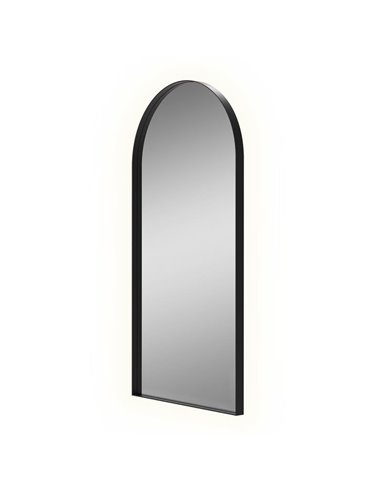 Miroir avec lumière LED sur toute la longueur, en forme d'arc 73W 3000K 4975lm GIORGIA 170cmx70cm Noir IP44