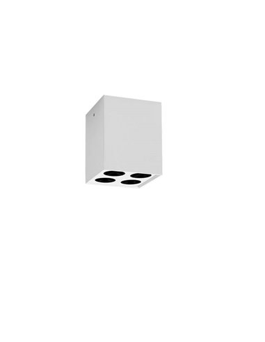 Plafón LED cuadrado de superficie INVISIBLE Blanco/Negro, 9W 3000K 680lm