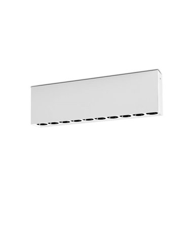 Plafonnier LED en saillie avec 10 spots INVISIBLES 272mm Blanc/Noir, LED 24W 3000K 1790lm