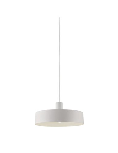 JARVIS Suspension Plafonnier Ø30cm E27 15W, Blanc/Noir avec Kit Plafond Blanc/Noir