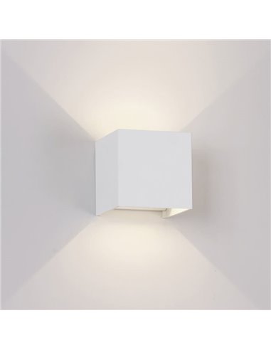 Applique d'extérieur LED DAVOS carrée 4000K 1100 Lm IP54 différentes couleurs