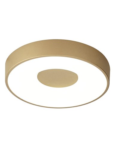 Luz de teto LED redonda COIN com controle remoto dourado regulável 2700K-5000K 6000 Lm tamanhos diferentes