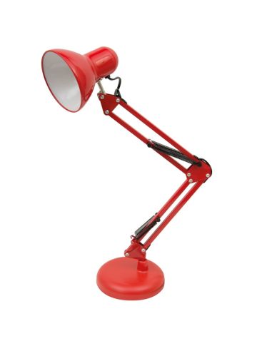 Lampe d'étude articulée rouge 1XE27 série Antigona | leonleds