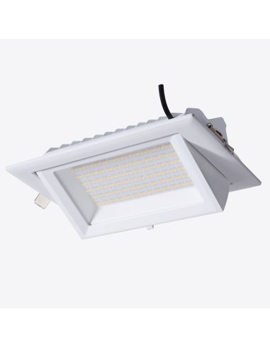 Downlight LED 38W direccionable rectangular 3 en 1 3000K-4000K-5500K Switch Blanco