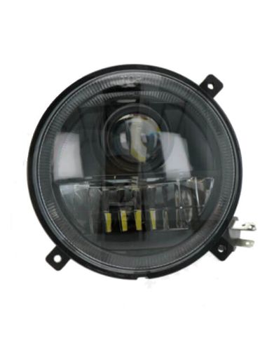 Phare avant rond à LED avec feux de croisement et feux de route homologué Massey Ferguson Fendt Ø 14,4Cm | LéonLeds