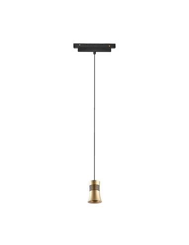 Foco LED colgante carril magnético 12W MAGNETO negro/oro 3000K (950 Lm) con y sin TRIAC