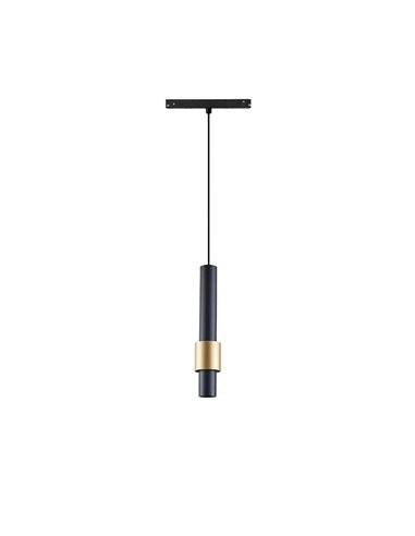 Foco colgante LED carril magnético MAGNETO 7W 4000K (585 Lm) negro y negro/oro 