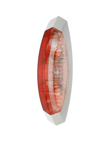 Lampe Galibo blanche et rouge avec ampoule C5W - pour caravanes Evobus, Hymer, Knaus, Hobbycar et Alexander Dennis 2XS 008 479-0