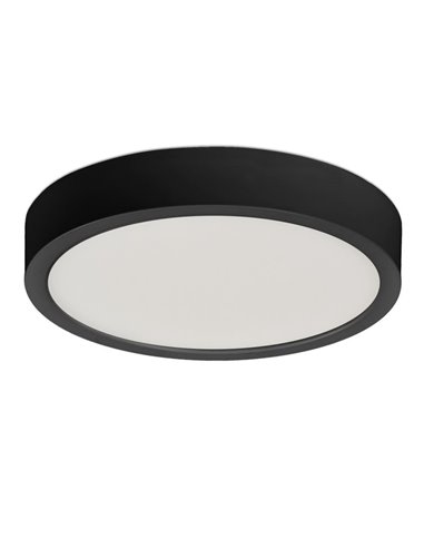 Plafon LED KORE 14cm Preto Texturizado, 12W 3000K-950lm / 4000K 950lm