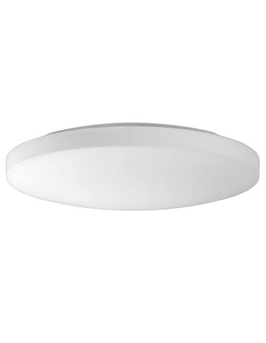 MOON Plafonnier LED Rond Extra Large 50cm Opale, 36W 4000lm, IP44 2700K-3000K avec Interrupteur à Glissière