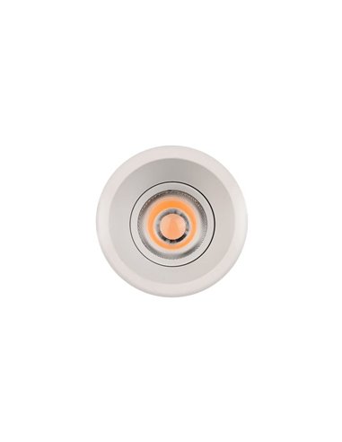 Downlight LED COB circular embutido Ø8cm 12W texturizado branco/preto, 2700K 1160lm/3000K 1260lm, IP44/IP20