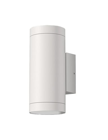 Aplique de parede exterior NORI com 2 luzes ascendentes e descendentes, branco texturizado, para 2 lâmpadas E27 de 15W, IP65