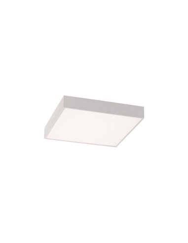 Plafonnier LED avec diffuseur microprismatique OPORTO Blanc/Noir Texturé, LED 40W 2800lm + 5W 500lm, Kelvin 2700K-3000K avec