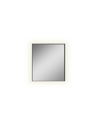 Miroir avec lumière LED 50W 3000K 3536lm pour salle de bain Rectangulaire ORISTANO 710x810cm Noir IP44