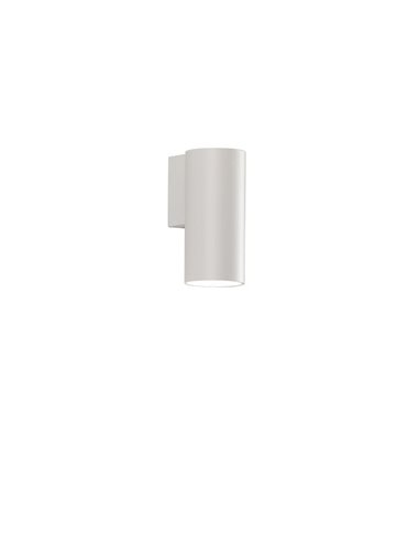 Applique murale LED PIPE, avec 1/2 Lumières, COB LED 12W 3000K 1240lm, Blanc Texturé/Noir