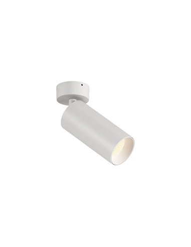 Spot LED COB ajustável de superfície 12W 3000K 1240lm PIPE, Texturizado Branco/Preto