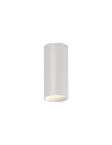 Spot de Plafond LED COB 12W 3000K 1240lm PIPE, Blanc Texturé/Noir