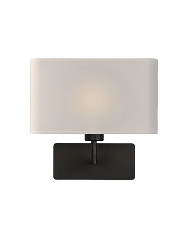 Aplique de pared ROMEO, LED E27 15W (No incl).Negro Texturado/Niquel Mate