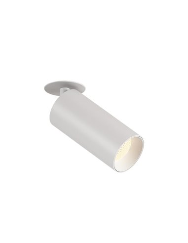 Foco Embutido LED COB 12W 3000K 1240lm PIPE, Branco/Preto Texturizado