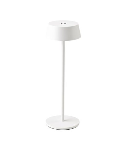 Candeeiro de mesa LED para exterior K4, 3000K 180Lm intensidade de toque regulável, recarregável, sem fichas branco