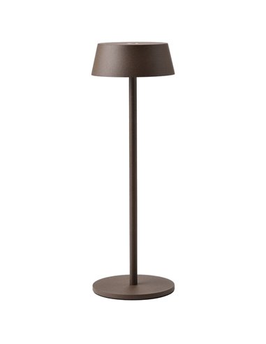 Lampe de table LED d'extérieur K4, 3000K 180Lm, variable au toucher, rechargeable, sans prises Corten