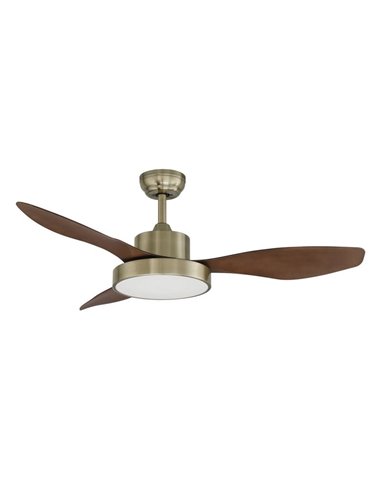 Ventilador de Techo LED 36W RIGA bronce Ø120 DC 32W CCT 3k-6k Dimable 3 Aspas