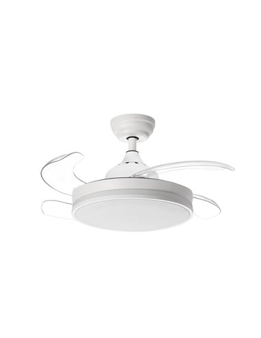 Ventilador de Techo LED TURIN XS blanco 24W CCT Ø915 DC 24W 4Aspas 