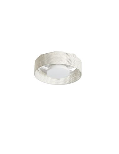 Ventilateur LED rond avec écran en papier VENTI PAPER naturel Ø40mm DC 20W LED 24W CCT