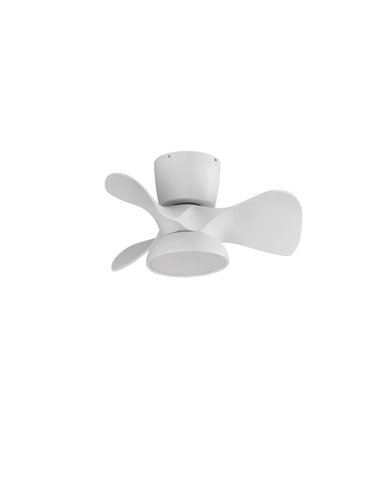 Petit Ventilateur de Plafond LED VIENA blanc Ø56 DC 26W LED 24W CCT Dimable avec contrôle intelligent "TUYA"