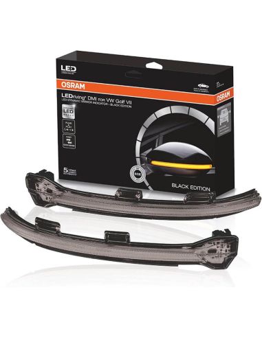 Clignotants dynamiques à LED pour finition miroir Blanc LEDriving® LEDDMI 5G0 WT S Homologué Lot de 2. VW Golf VII Osram