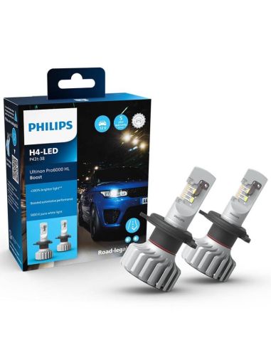 Boite d'Ampoules LED H7 homologuées Philips Ultinon Pro6000 Boost +300% 11342U60BX2 | LéonLeds