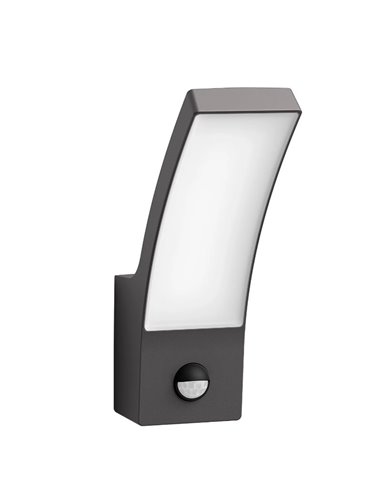 Aplique LED para exterior com sensor de movimento SPLAY 12W 4000K, antracite, à prova d'água