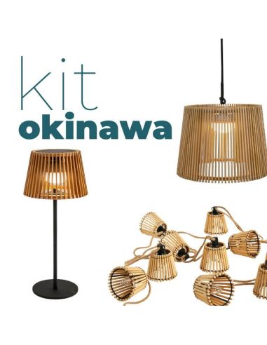 Conjunto lámparas Okinawa 40 Hang para exterior ambiente