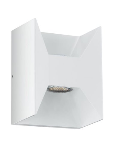 Applique murale LED carrée Up and Down Light MORINO blanc, 2x2,5W 3000K IP44