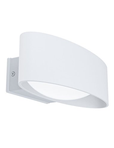 Aplique de pared exterior LED CHINOA de acero blanco 3000K 1300Lm