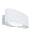 Aplique de pared exterior LED CHINOA de acero blanco 3000K 1300Lm