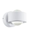 Aplique exterior LED circular TREVIOLO blanco 3000K, 460Lm con pantalla vidrio claro