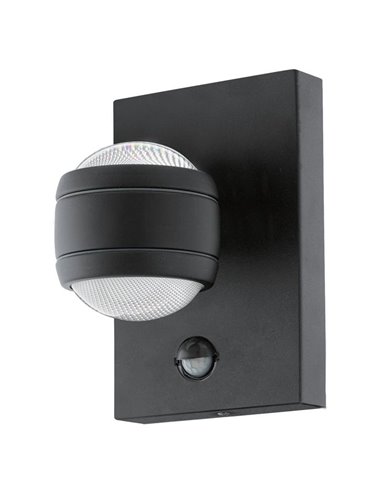 Aplique de pared exterior LED con sensor de movimiento dia/noche SESIMBA antracita 3000K, 660Lm 