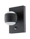 Aplique de pared exterior LED con sensor de movimiento dia/noche SESIMBA antracita 3000K, 660Lm 