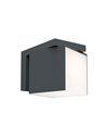 Aplique LED de pared exterior CUBA 1 cabezal 12,2W antracita/negro mate de 3000K/4000K