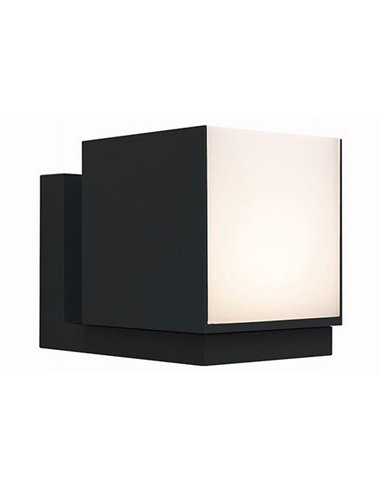 Aplique LED de pared exterior CUBA 1 cabezal 12,2W antracita/negro mate de 3000K/4000K