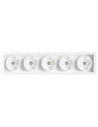 Downlight LED embutido PRETO FOSTER REC 3 luzes FLOOD 2700K/3000K/4000K branco, regulável/não regulável