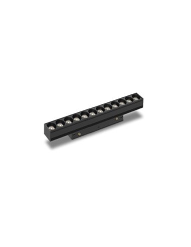 Módulo lineal con 12 focos LED COB DIFUSOR MAGNETO 12W negro 2700K con regulación TRIAC